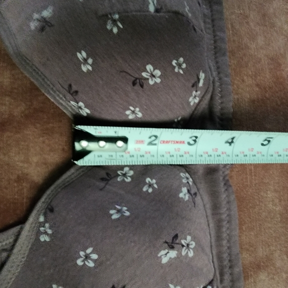 Cotton Lavender with Flowers Front Closure Bra 36C - Picture 11 of 11